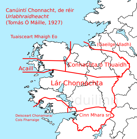 Map of the dialects of Connacht
